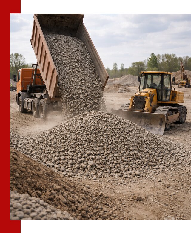 Доставка гравийного щебня фракции 40-70 в Королёве