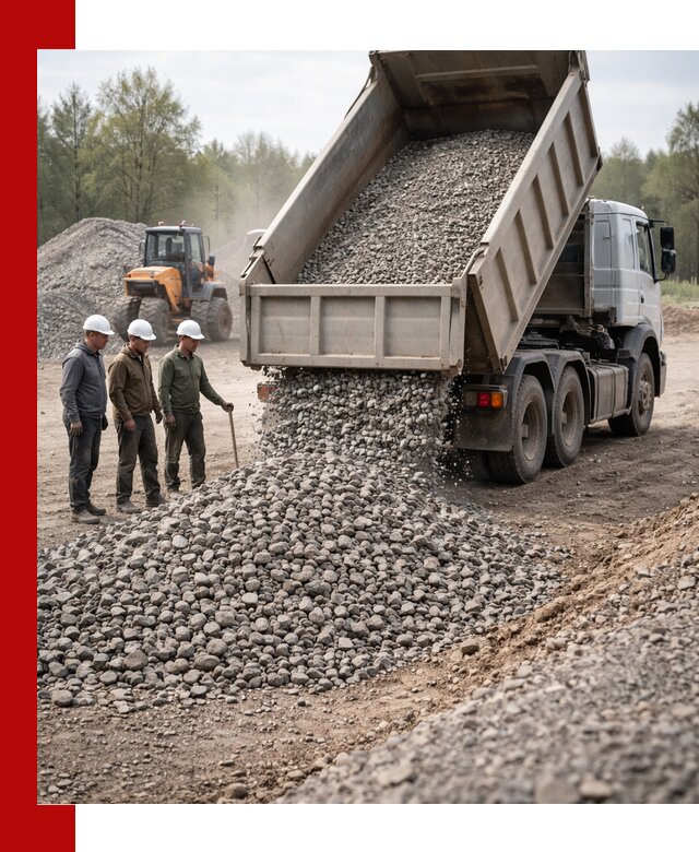Доставка гравийного щебня фракции 70-120 в Королёве