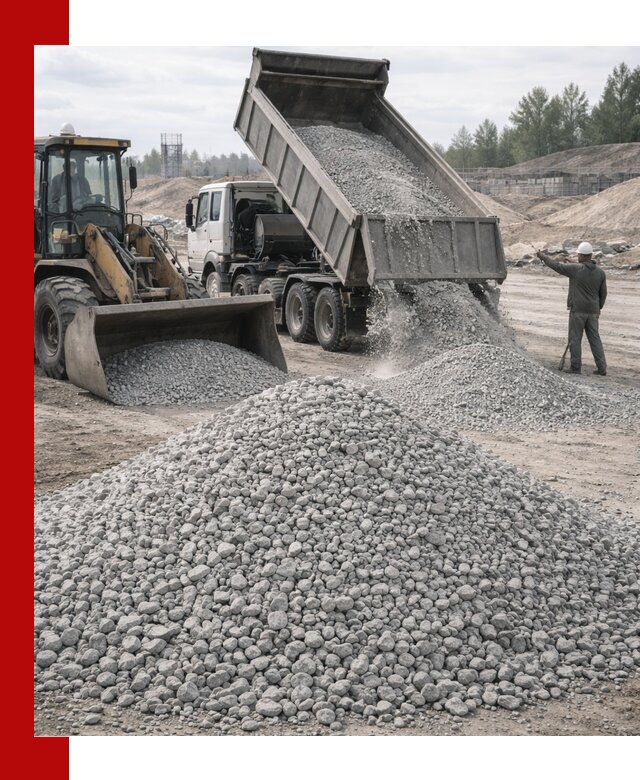 Доставка известнякового щебня фр. 5–20 в Королёве