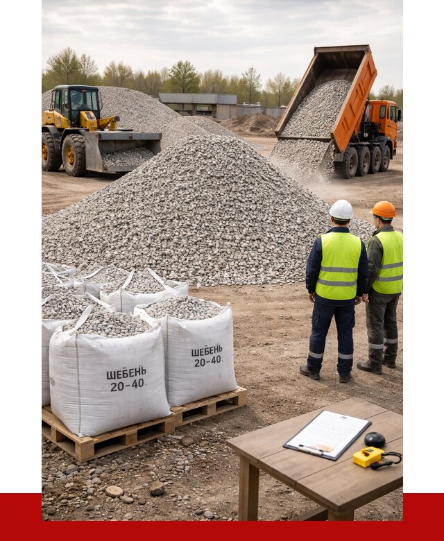 Известняковый щебень 20-40 в Королёве от 2183 р. ПРОНЕРУДКор