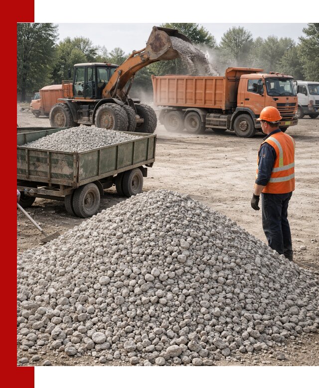 Доставка известнякового щебня фракция 20–40 в Королёве