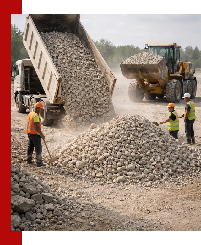 Доставка известнякового щебня фр. 40-70 в Королёве