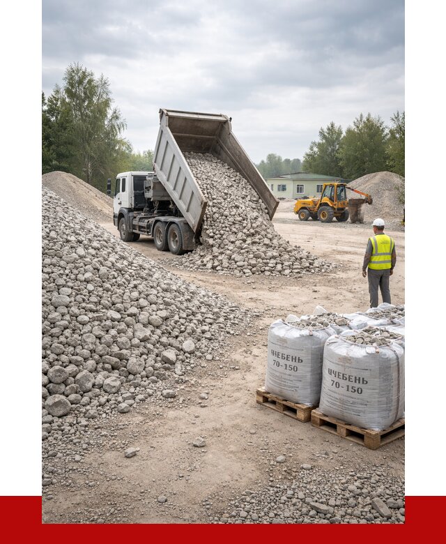 Известняковый щебень фракция 70-150 в Королёве от 1300 р. | ПРОНЕРУДКор