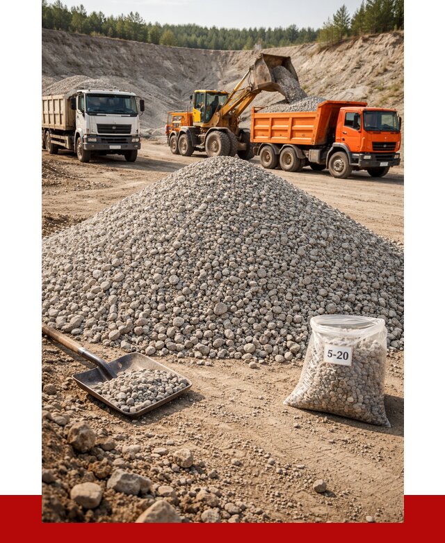 Доломитовый щебень фр. 5-20 в Королёве от 4367 р. | ПРОНЕРУДКор