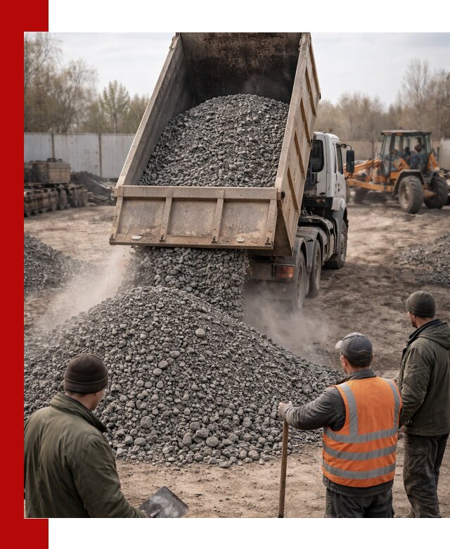 Доставка шлакового щебня в удобные сроки по выгодной цене в Королёве