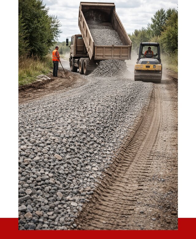 Щебень для отсыпки дороги в Королёве от 2807 р. ПРОНЕРУДКор