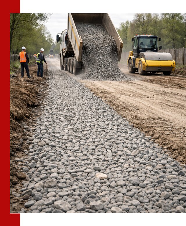 Доставка щебня для отсыпки дорог в Королёве высокого качества