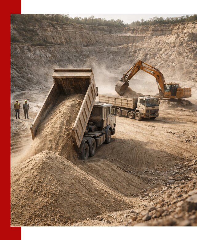 Карьерный песок навалом с доставкой в Королёве