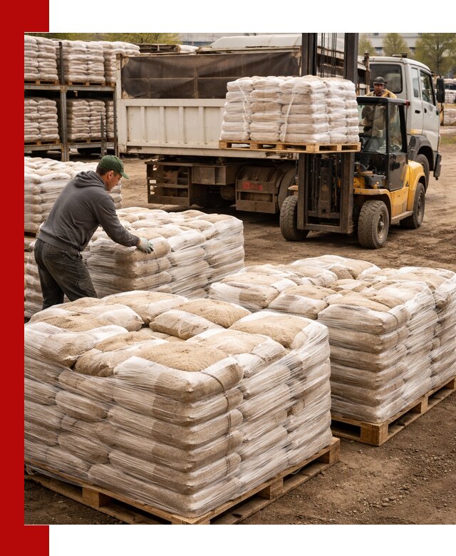 Карьерный песок в мешках с доставкой в Королёве