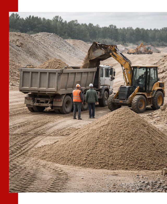 Карьерный среднезернистый песок с доставкой в Королёве