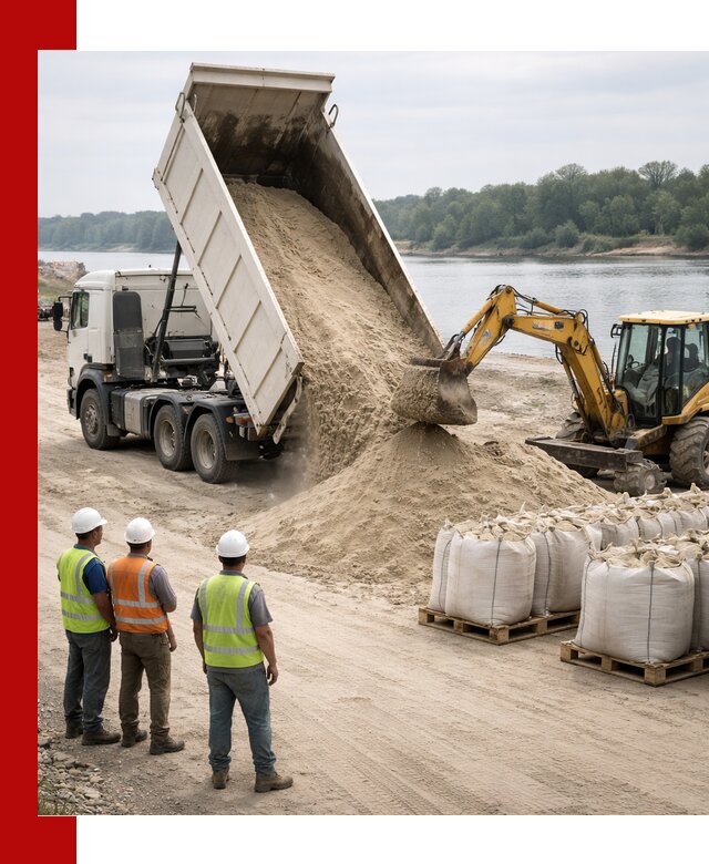 Доставка речного песка в Королёве самосвалами и погрузкой
