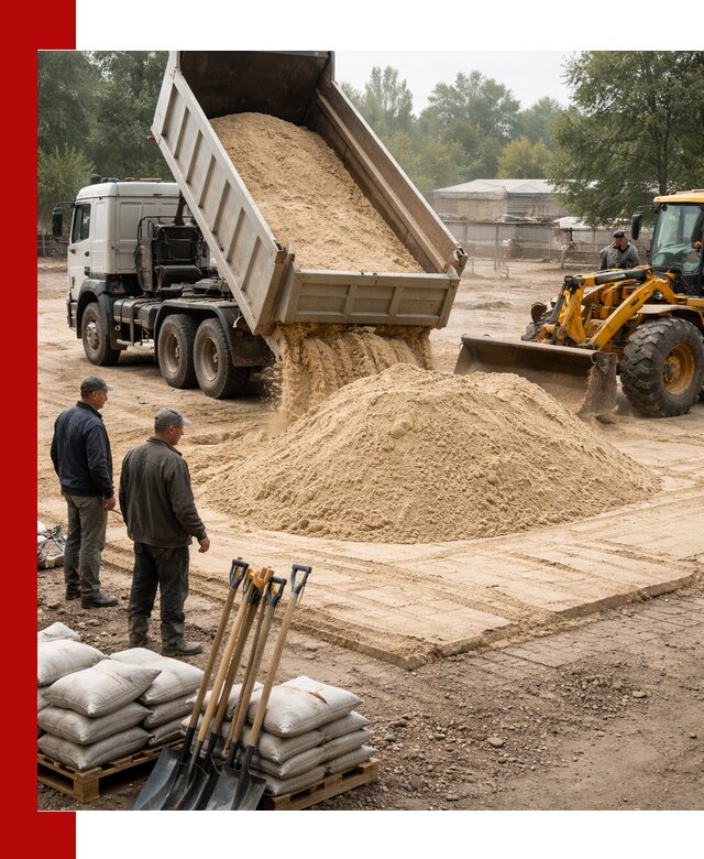 Доставка мытого песка в Королёве с самосвалами по выгодной цене