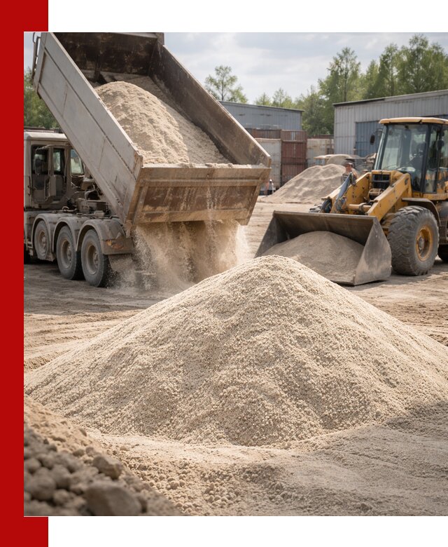 Кварцевый песок с доставкой в Королёве для строительных работ