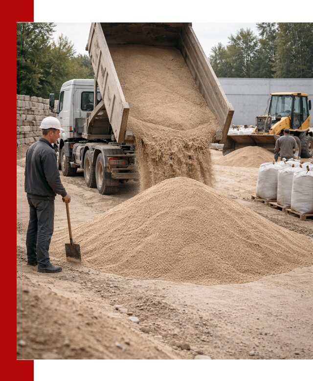 Кварцевый песок фракция 0–3 мм с доставкой в Королёве