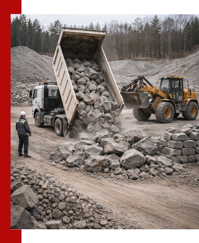 Доставка и продажа бутового гранитного камня в Королёве