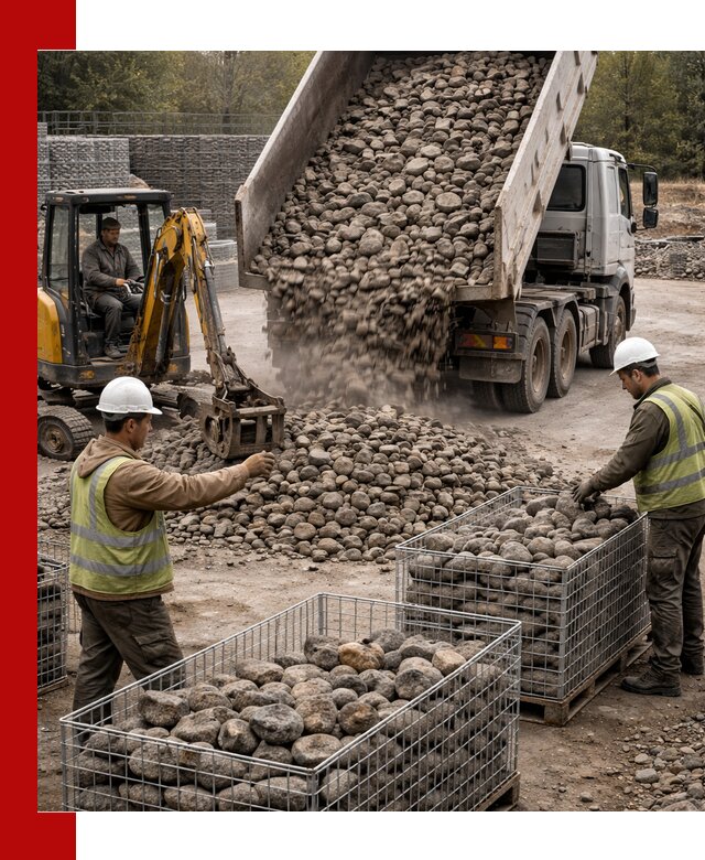 Камень для габионов фракция 100–201 в Королёве