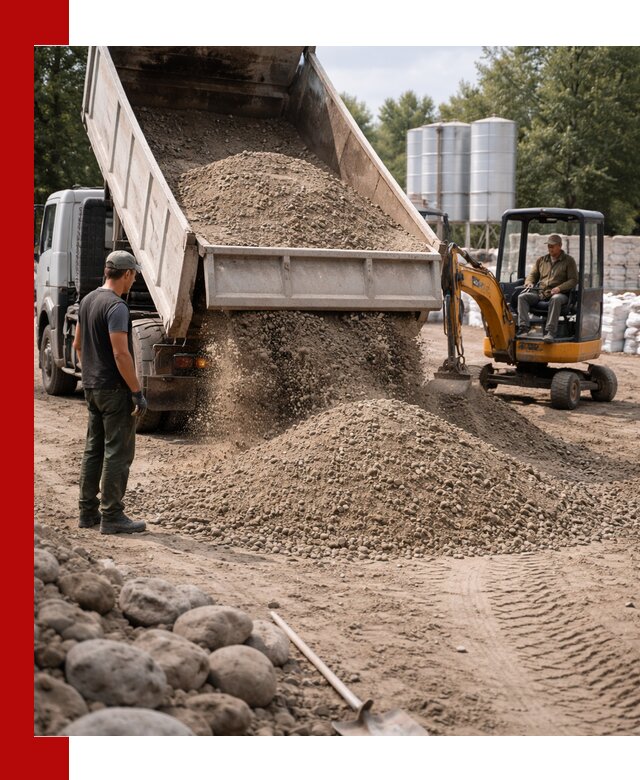 Доставка ПГС С3 в Королёве самосвалами и миксерами