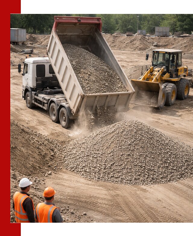 Щебень с песком (ЩГПС С2) с доставкой в Королёве