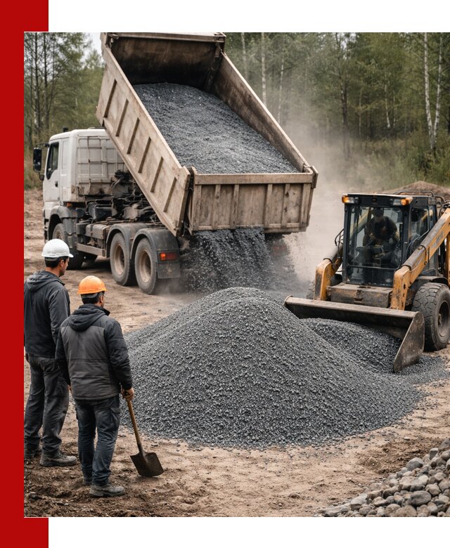 Гранитный отсев 0-5 с доставкой и разгрузкой в Королёве