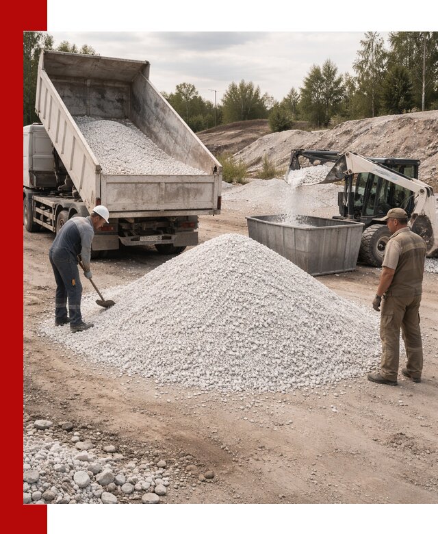 Доставка и продажа белой мраморной крошки в Королёве