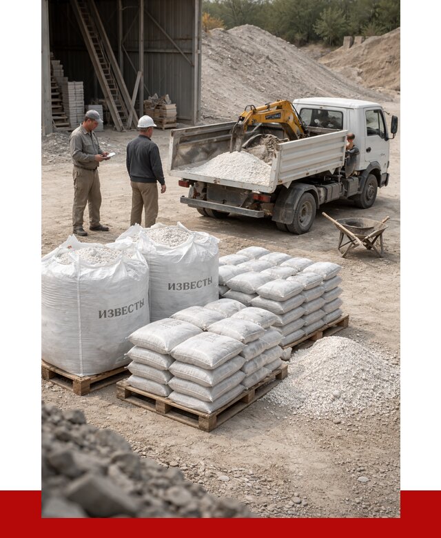 Известь строительная в Королёве с доставкой от 4367 р. | ПРОНЕРУДКор