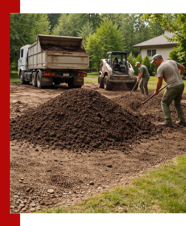 Доставка и укладка грунта для газона в Королёве