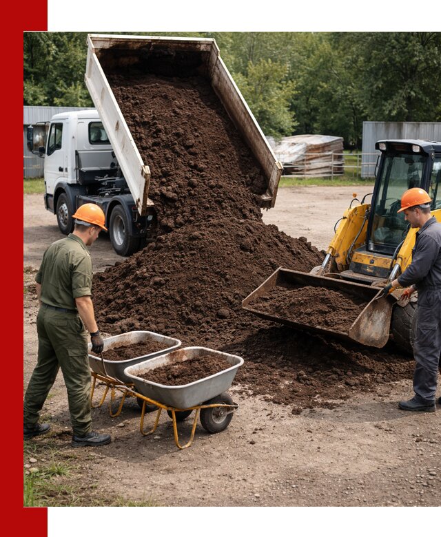 Доставка торфо-земляной смеси в Королёве для огорода и ландшафта