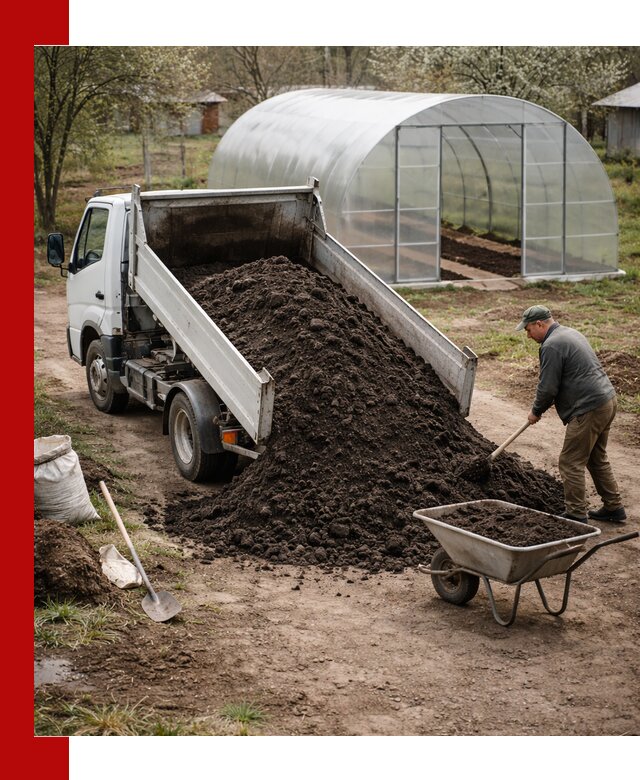 Чернозем для теплицы с доставкой в Королёве