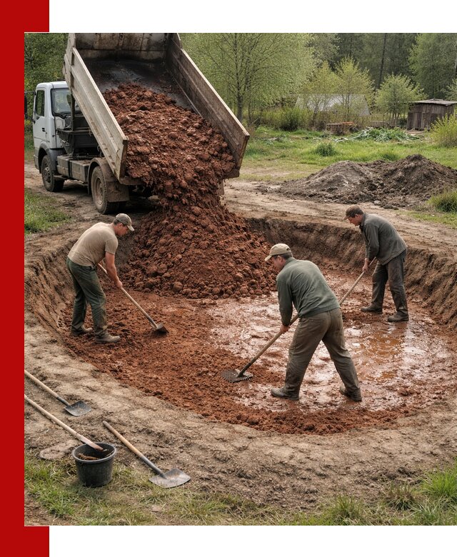 Купить качественную глину для пруда в Королёве