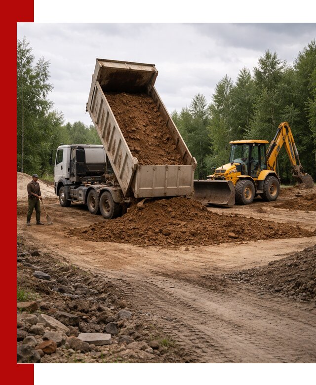 Доставка суглинка самосвалами в Королёве подсыпка и планировка