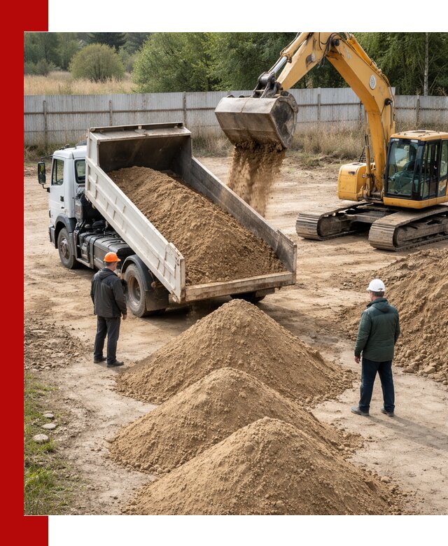 Доставка супеси вагонными и автопартиями в Королёве