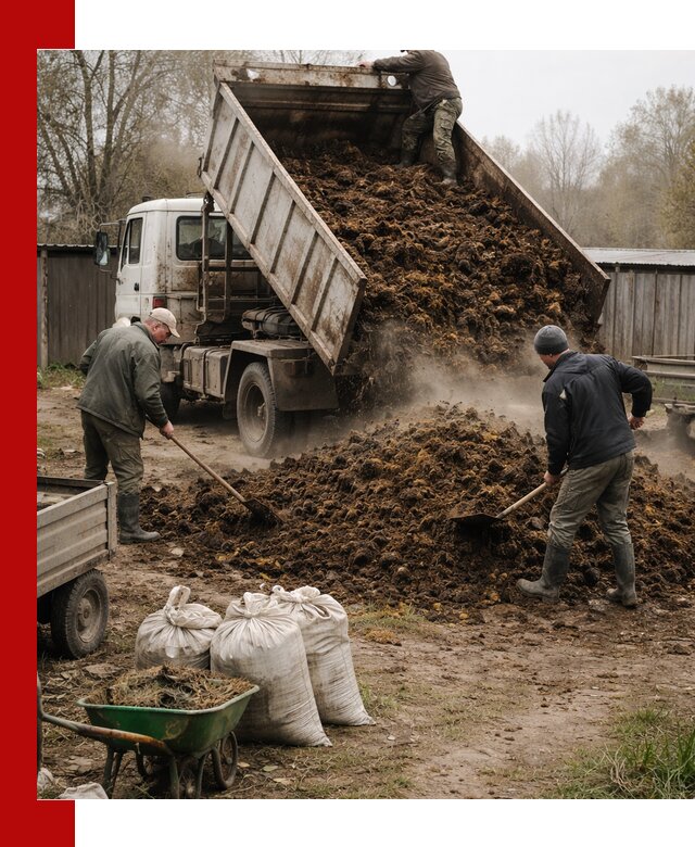 Доставка коровьего навоза самосвалом в Королёве