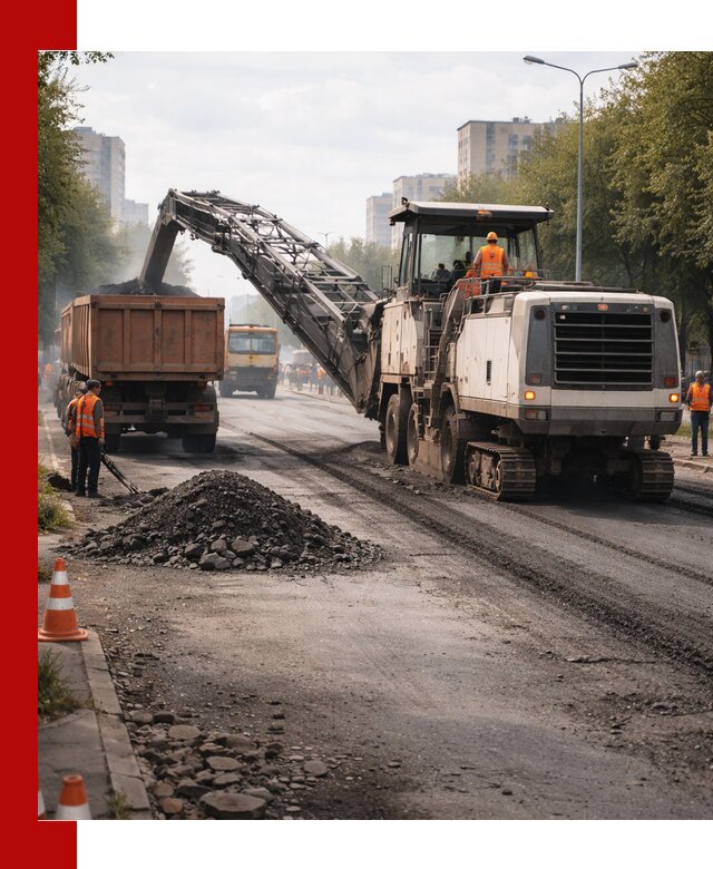 Фрезерованный асфальт в Королёве — удаление и вывоз старого покрытия