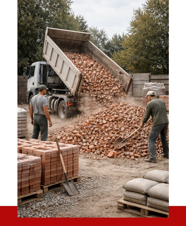 Бой кирпича в Королёве с доставкой от 4367 руб/куб | ПРОНЕРУДКор