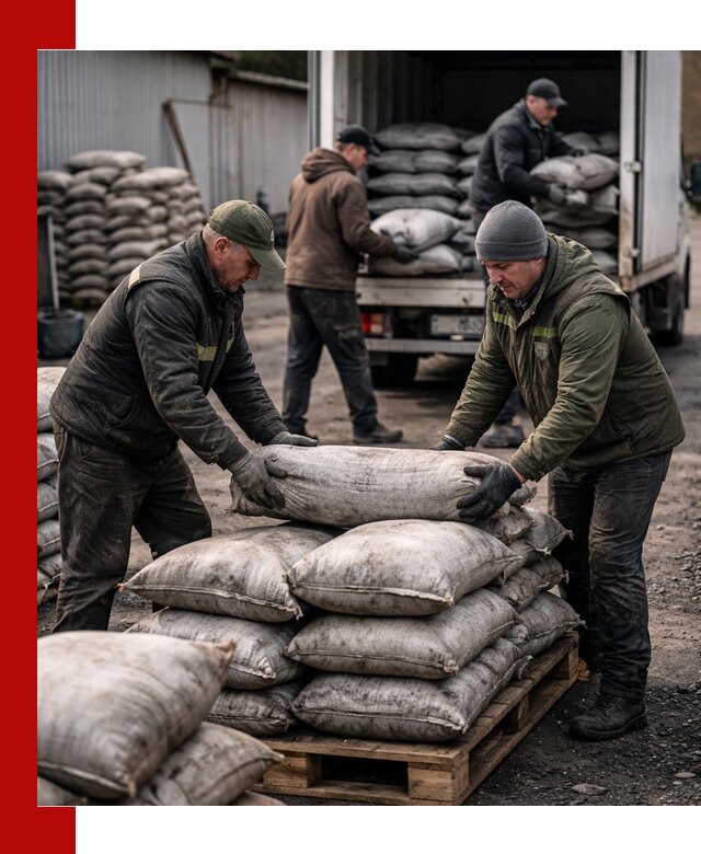 Доставка угля в мешках по выгодным ценам в Королёве