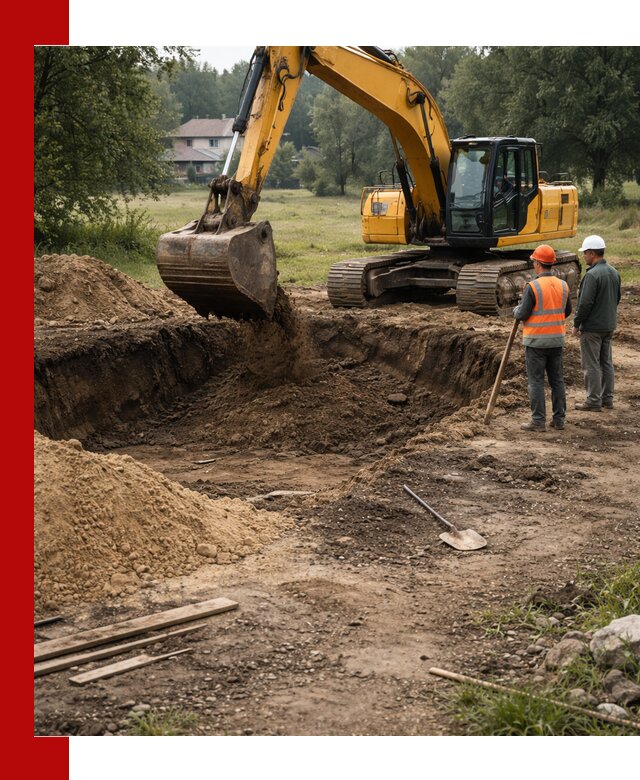 Рытье котлована под фундамент в Королёве (быстро и недорого)