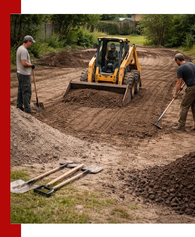 Планировка участка грунтом с вывозом и доставкой в Королёве