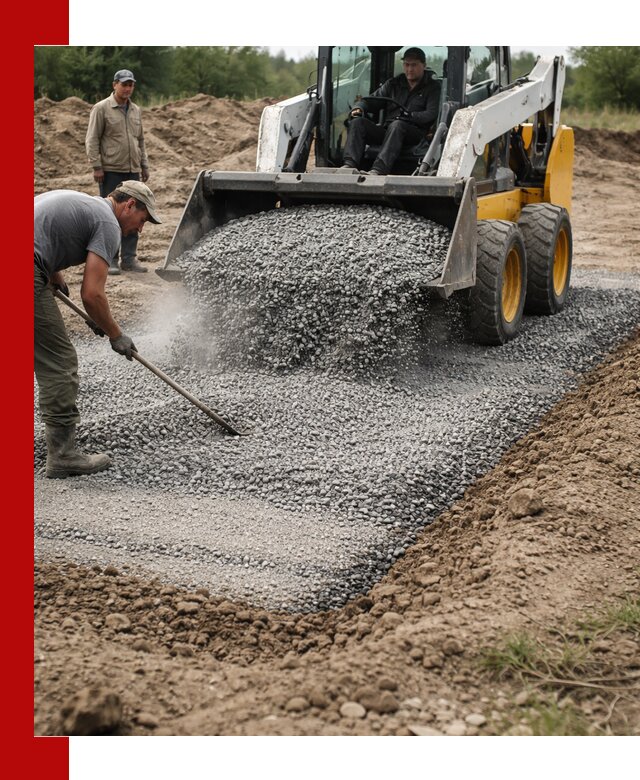 Устройство щебеночной подушки в Королёве для дорог и фундаментов